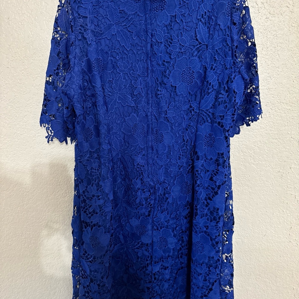 Elegant Blue Lace Dress
